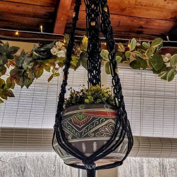 Handcrafted Macrame Birdcage Plant Hanger - Picture 6 of 8
